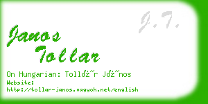 janos tollar business card